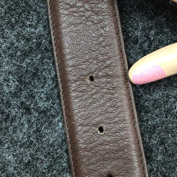 Coach Vintage Brown Leather Belt 8500 L Solid Brass Buckle Handcrafted - Picture 10 of 10